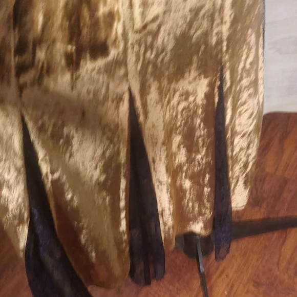 Free People Raveena Gold Velvet Duster Jacket Medium - Picture 6 of 9